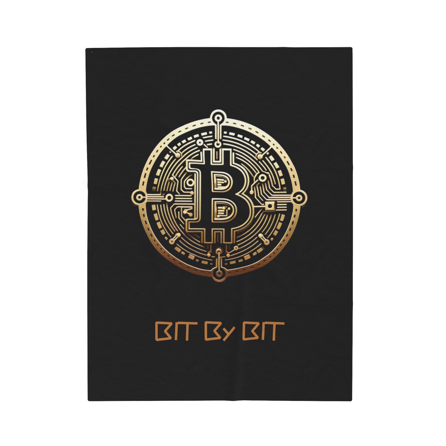 Bit By Bit Crypto - Velveteen Plush Blanket, Soft Throw Blanket