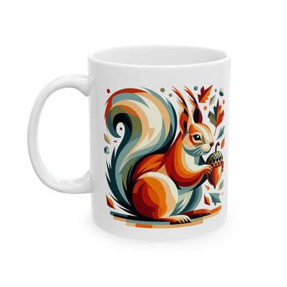 Squirrel Acorn Happy - Ceramic Mug