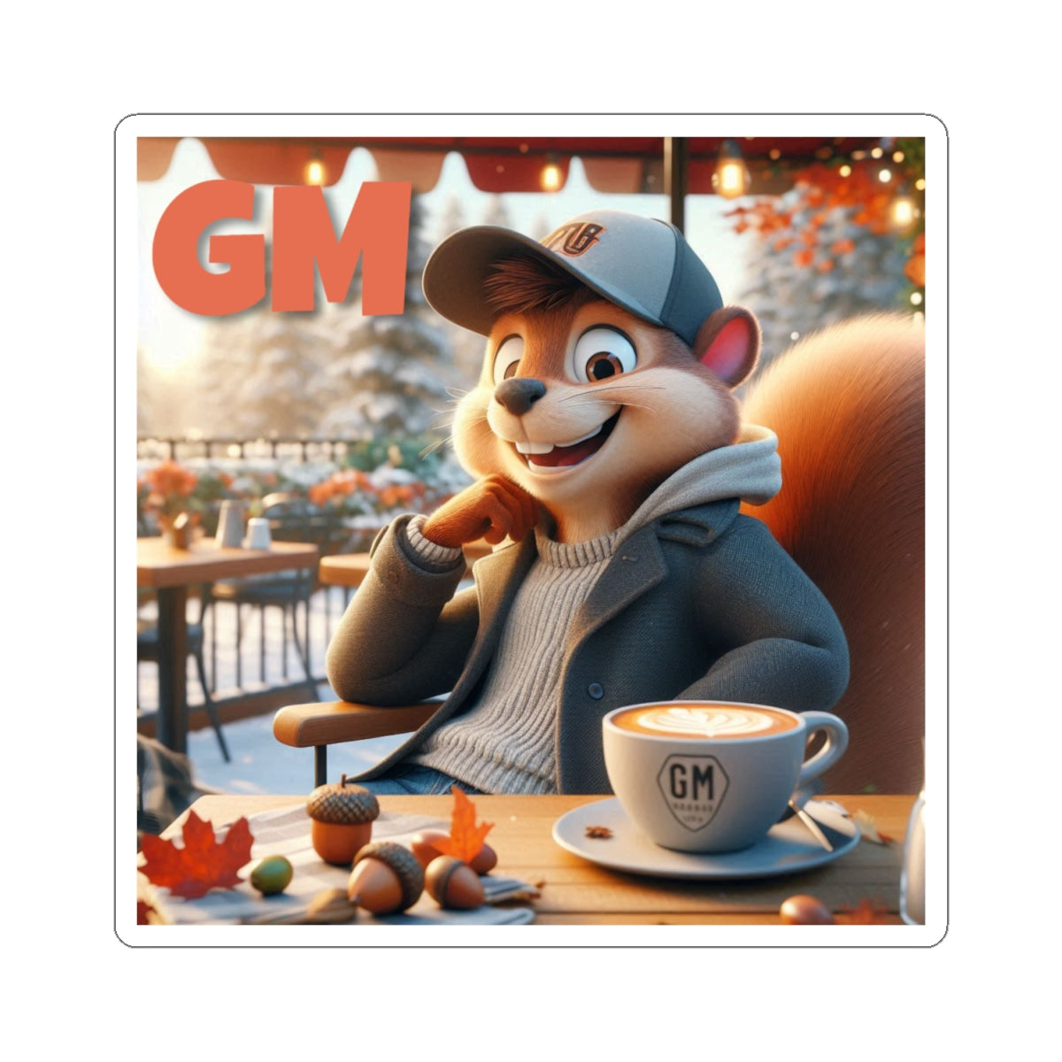 Stickers - Squirrel casual winter morning GM