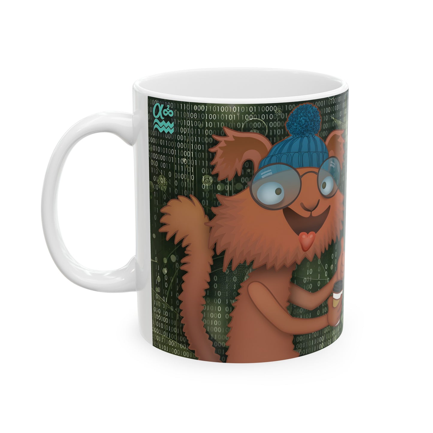 Tech Squirrel Ceramic Mug, 11oz