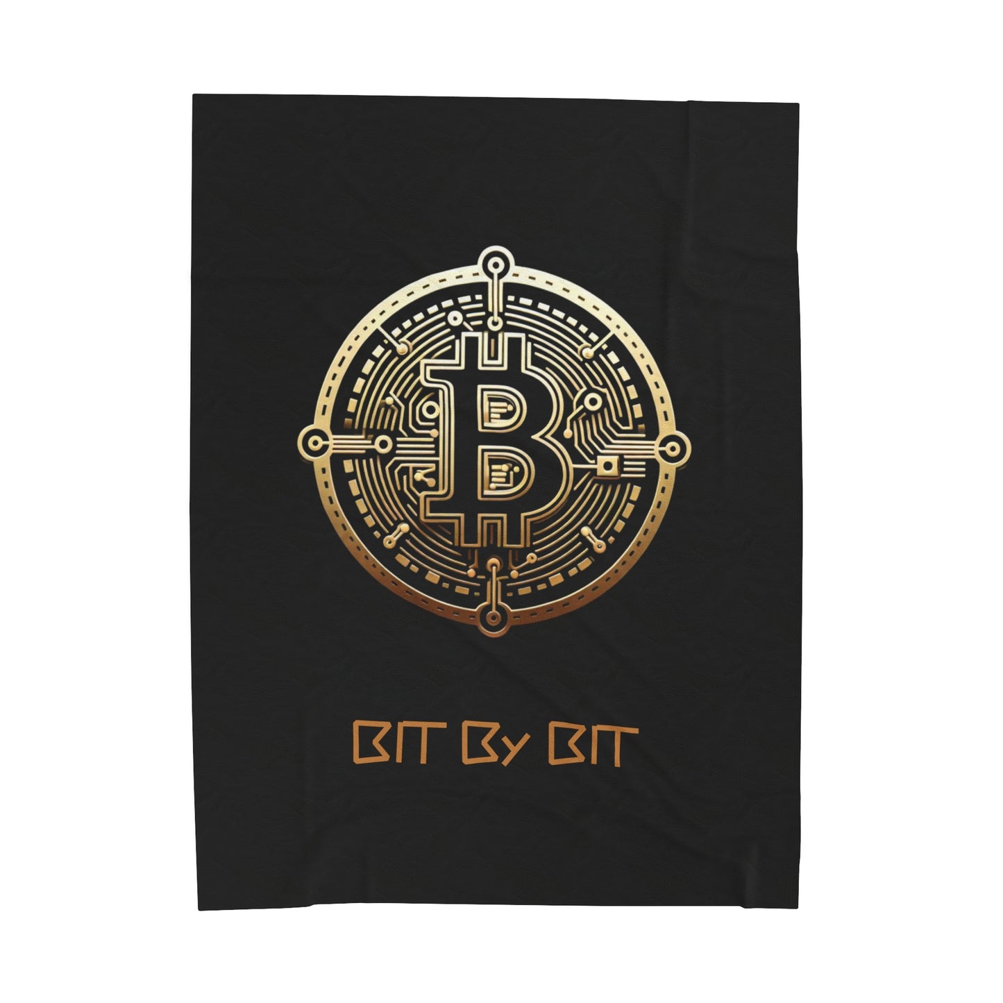 Bit By Bit Crypto - Velveteen Plush Blanket, Soft Throw Blanket