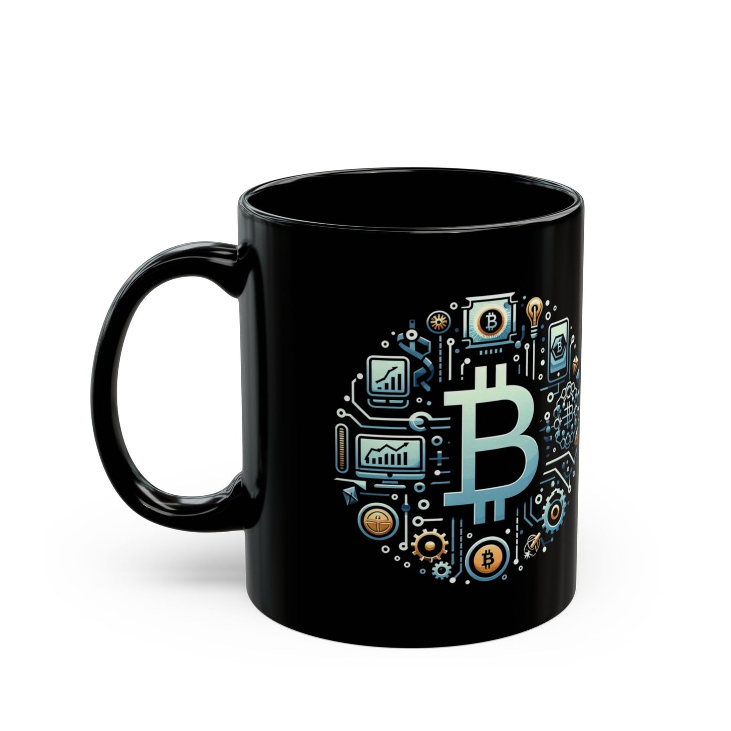 Bit Connection - Black mug, ceramic mug, ceramic coffee cup, crypto lovers, gift mug