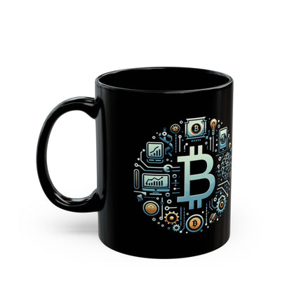 Bit Connection - Black mug, ceramic mug, ceramic coffee cup, crypto lovers, gift mug